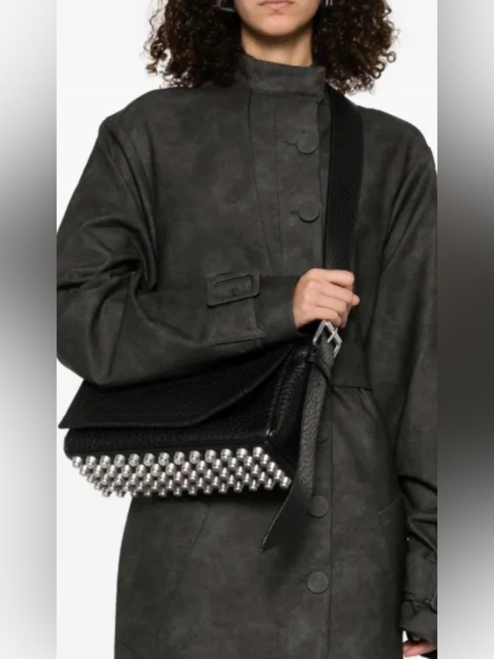 NWT alexander wang ricco medium flap leather studded bag purse